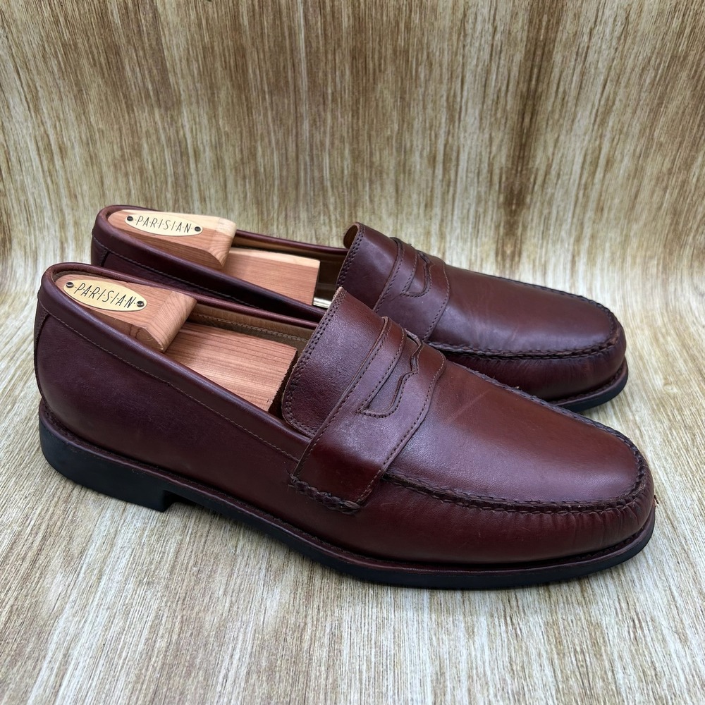 Johnston & Murphy Penny Loafer Men's Size 12 W Brown Leather Slip On 20-7796
